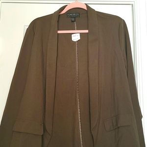 Brand NWT Olive Green Shawl Lapel Blazer
